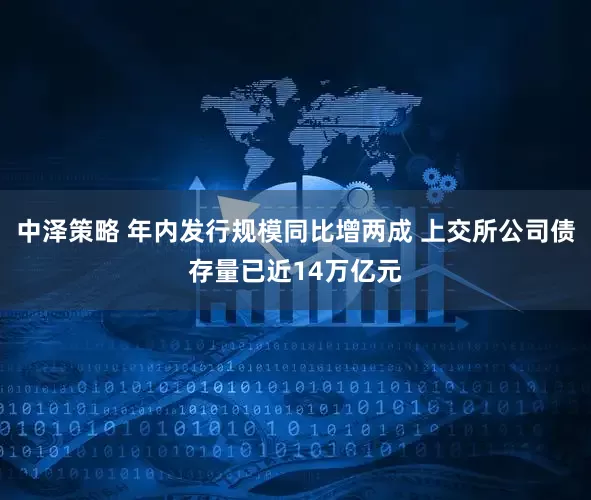 中泽策略 年内发行规模同比增两成 上交所公司债存量已近14万亿元